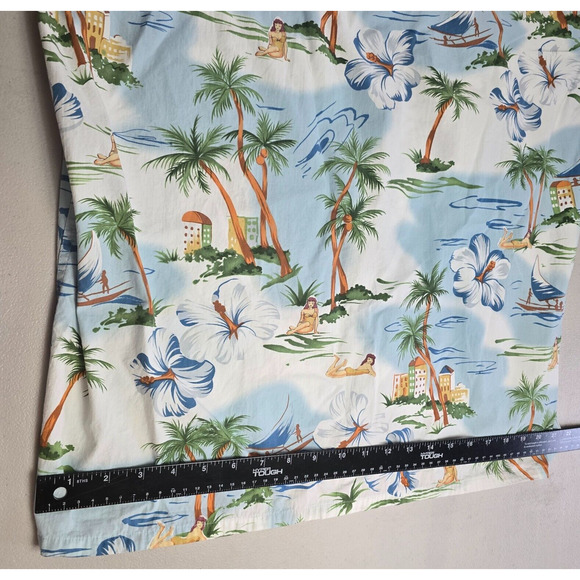Campia Moda Shirt Men's L Blue Colorful Hawaiian Tropic Button Down Short Sleeve - Picture 11 of 16